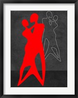 Framed Red Couple Dance