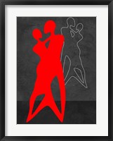 Framed Red Couple Dance