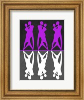 Framed Purple and White Dance