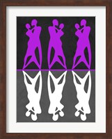 Framed Purple and White Dance