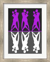 Framed Purple and White Dance