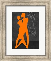 Framed Orange Couple Dancing