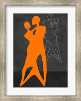 Framed Orange Couple Dancing