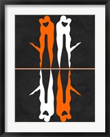 Framed Orange and White Kiss