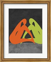 Framed Orange and Green Women