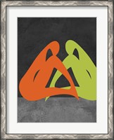 Framed Orange and Green Women