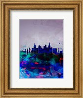 Framed Las Vegas Watercolor Skyline