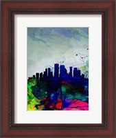 Framed New Orleans Watercolor Skyline