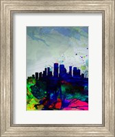 Framed New Orleans Watercolor Skyline