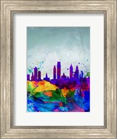 Framed Philadelphia Watercolor Skyline