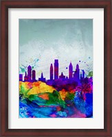 Framed Philadelphia Watercolor Skyline