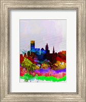Framed Providence Watercolor Skyline