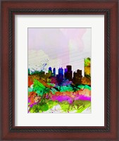 Framed Buffalo Watercolor Skyline