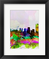 Framed Buffalo Watercolor Skyline