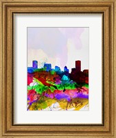 Framed Baltimore Watercolor Skyline