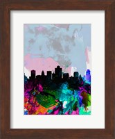 Framed Salt Lake City Watercolor Skyline
