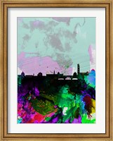 Framed Florence Watercolor Skyline