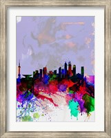 Framed Shanghai Watercolor Skyline