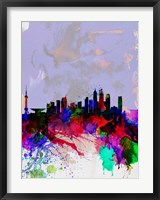 Framed Shanghai Watercolor Skyline