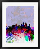 Framed Shanghai Watercolor Skyline