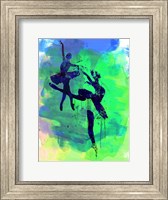 Framed Two Ballerinas Watercolor 2