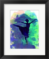 Framed Ballerina's Dance Watercolor 2
