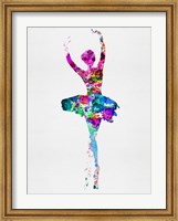 Framed Ballerina Watercolor 1