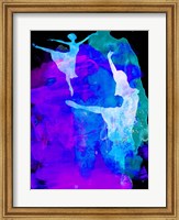 Framed Two Ballerinas Watercolor 3