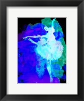 Framed Purple Ballerina Watercolor
