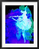 Framed Purple Ballerina Watercolor