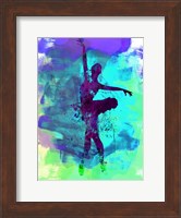 Framed Ballerina Watercolor 4B