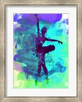 Framed Ballerina Watercolor 4B