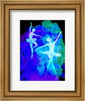 Framed Two White Dancing Ballerinas