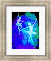 Framed Two White Dancing Ballerinas