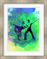 Framed Romantic Ballet Watercolor 1