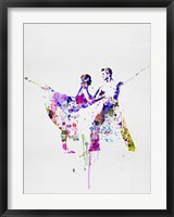 Framed Romantic Ballet Watercolor 2