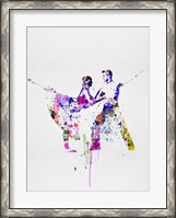 Framed Romantic Ballet Watercolor 2