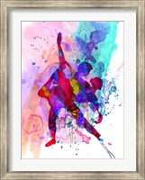 Framed Romantic Ballet Watercolor 3