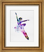 Framed Flying Ballerina Watercolor 1