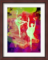 Framed Bright Ballet Watercolor 1