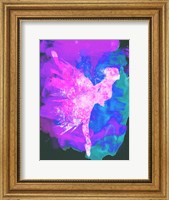 Framed Ballerina on Stage Watercolor 1