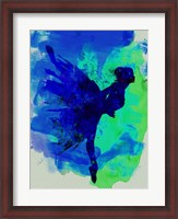 Framed Ballerina on Stage Watercolor 2
