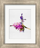 Framed Ballerina on Stage Watercolor 4