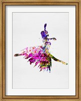Framed Ballerina on Stage Watercolor 4