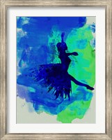 Framed Ballerina on Stage Watercolor 5