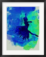 Framed Ballerina on Stage Watercolor 5