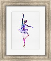 Framed Ballerina Dancing Watercolor 2