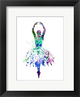 Framed Ballerina Dancing Watercolor 4