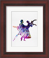 Framed Ballet Dancers Watercolor 1