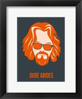 Framed Dude Abides Orange